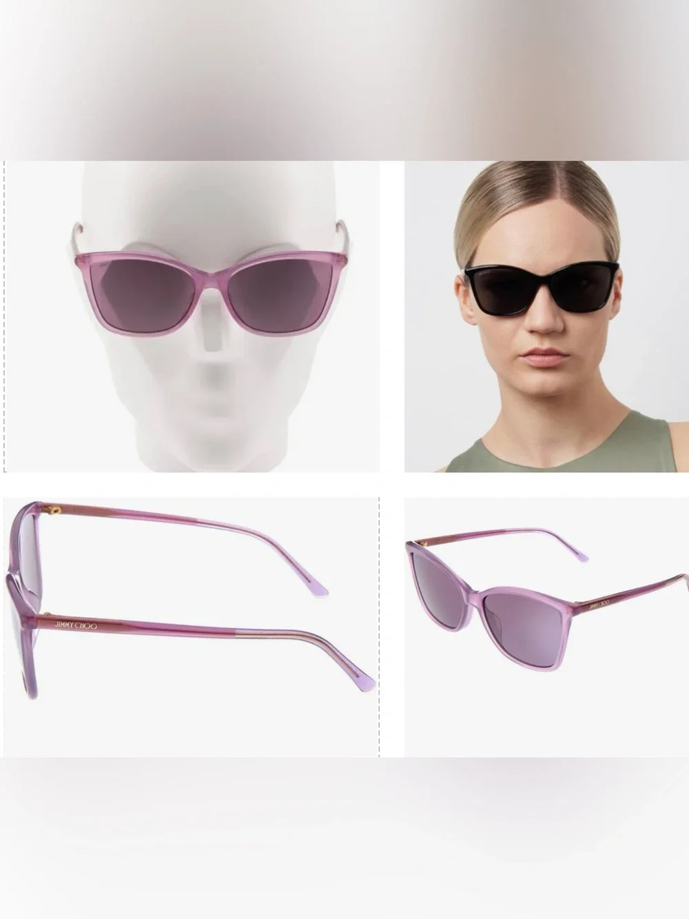 Jimmy Choo Lavender Cat-Eye Sunglasses